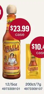Restaurant Depot CHOLULA HOT SAUCE offer