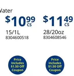 Restaurant Depot Water offer