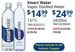 Restaurant Depot Smart Water Vapor Distilled Water offer