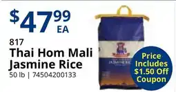 Restaurant Depot 817 Thai Hom Mali Jasmine Rice offer