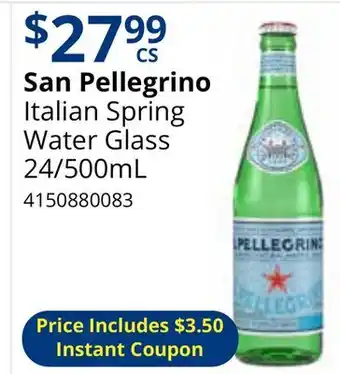 Restaurant Depot San Pellegrino Italian Spring Water Glass offer
