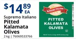 Restaurant Depot Supremo Italiano Pitted Kalamata Olives offer