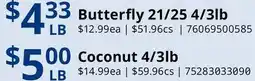 Restaurant Depot Butterfly 21/25 4/3lb, Coconut 4/3lb offer