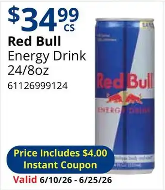Restaurant Depot Red Bull Energy Drink offer