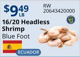 Restaurant Depot 16/20 Headless Shrimp offer