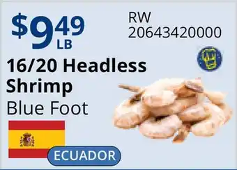 Restaurant Depot 16/20 Headless Shrimp offer
