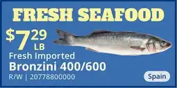 Restaurant Depot Fresh Imported Bronzini 400/600 offer