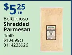 Restaurant Depot BelGioioso Shredded Parmesan offer
