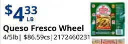 Restaurant Depot Queso Fresco Wheel offer