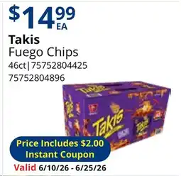 Restaurant Depot Takis Fuego Chips offer