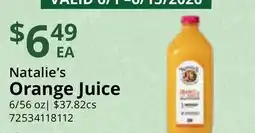 Restaurant Depot Natalie's Orange Juice offer