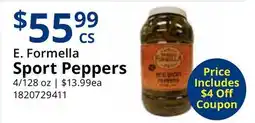 Restaurant Depot E. Formella Sport Peppers offer