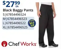Restaurant Depot Black Baggy Pants offer