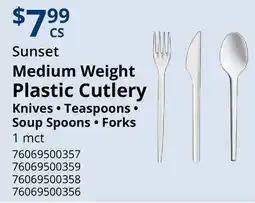 Restaurant Depot Sunset Medium Weight Plastic Cutlery offer
