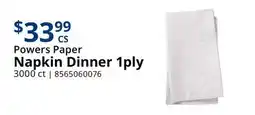 Restaurant Depot Powers Paper Napkin Dinner 1ply offer