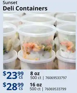 Restaurant Depot Sunset Deli Containers offer