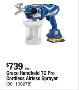 The Home Depot Graco Handheld TC Pro Cordless Airless Sprayer offer