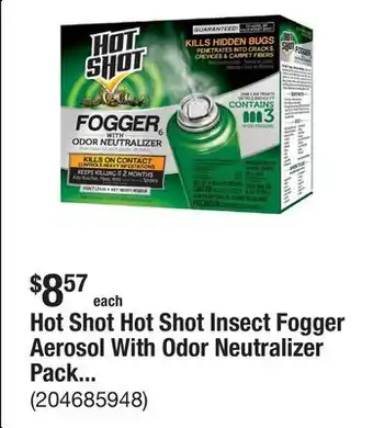 The Home Depot Hot Shot Hot Shot Insect Fogger Aerosol With Odor Neutralizer Package Of 3 offer