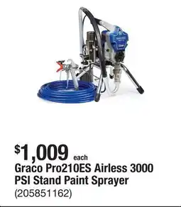 The Home Depot Graco Pro210ES Airless 3000 PSI Stand Paint Sprayer offer