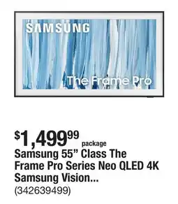 The Home Depot Samsung 55 Class The Frame Pro Series Neo QLED 4K Samsung Vision AI Smart TV Smart Tizen TV (2026) offer