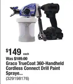 The Home Depot Graco TrueCoat 360-Handheld Cordless Connect Drill Paint Sprayer with Small Project Cup offer
