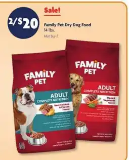 Family Dollar Family Pet Dry Dog Food offer