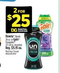 Dollar General Downy Beads or Gain Fireworks offer
