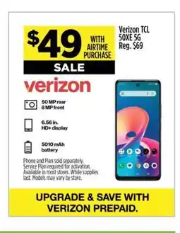 Dollar General Verizon TCL 50XE 5G offer