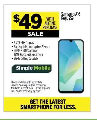Dollar General Samsung A16 offer