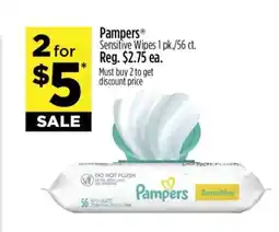 Dollar General Pampers Sensitive Wipes offer