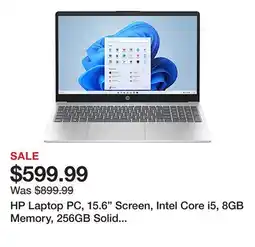 Office Depot HP Laptop PC, 15.6 Screen, Intel Core i5, 8GB Memory, 256GB Solid State Drive, Windows 11 Home offer