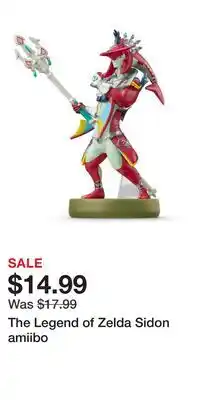 Game Stop The Legend of Zelda Sidon amiibo offer