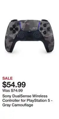 Game Stop Sony DualSense Wireless Controller for PlayStation 5 - Gray Camouflage offer
