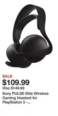 Game Stop Sony PULSE Elite Wireless Gaming Headset for PlayStation 5 - Midnight Black offer
