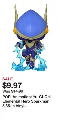 Game Stop POP! Animation: Yu-Gi-Oh! Elemental Hero Sparkman 5.65-in Vinyl Figure GameStop Exclusive offer