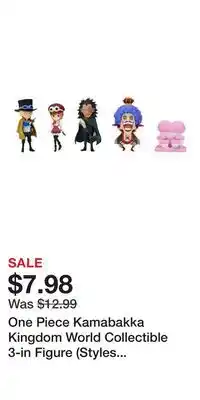 Game Stop One Piece Kamabakka Kingdom World Collectible 3-in Figure (Styles May Vary) offer