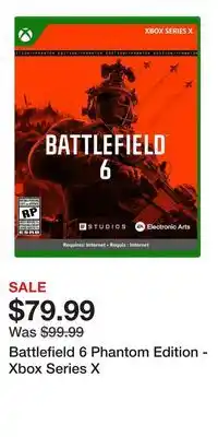 Game Stop Battlefield 6 Phantom Edition - Xbox Series X offer