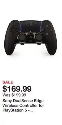 Game Stop Sony DualSense Edge Wireless Controller for PlayStation 5 - Midnight Black offer