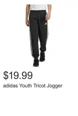 Costco adidas Youth Tricot Jogger offer