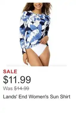 Costco Lands' End Women's Sun Shirt offer