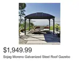 Costco Sojag Moreno Galvanized Steel Roof Gazebo offer
