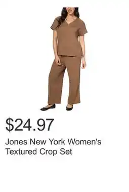 Costco Jones New York Women's Textured Crop Set offer