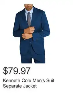 Costco Kenneth Cole Men's Suit Separate Jacket offer