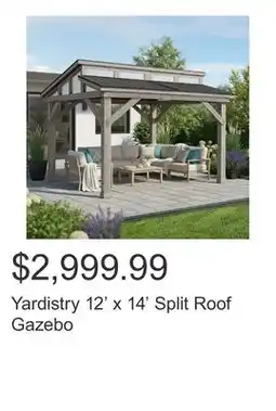 Costco Yardistry 12' x 14' Split Roof Gazebo offer