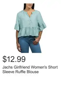 Costco Jachs Girlfriend Women's Short Sleeve Ruffle Blouse offer