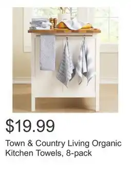Costco Town & Country Living Organic Kitchen Towels, 8-pack offer