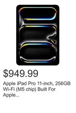 Costco Apple iPad Pro 11-inch, 256GB Wi-Fi (M5 chip) Built For Apple Intelligence offer