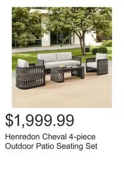 Costco Henredon Cheval 4-piece Outdoor Patio Seating Set offer