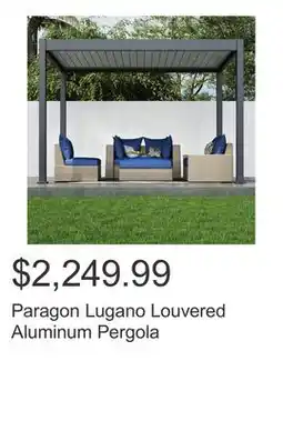 Costco Paragon Lugano Louvered Aluminum Pergola offer