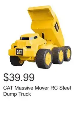 Costco CAT Massive Mover RC Steel Dump Truck offer